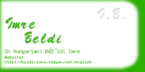 imre beldi business card